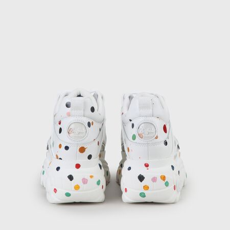 White And Yellow Polka Dot Men's High Top Shoes – Grizzshopping