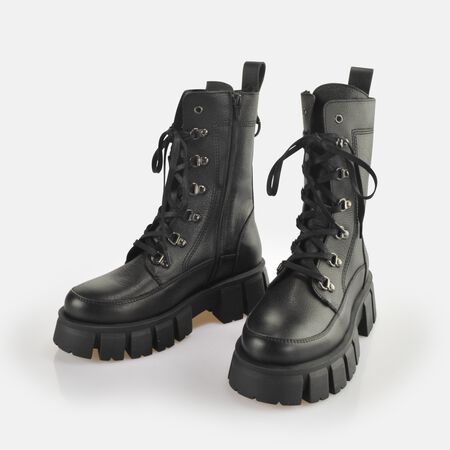Buffalo ESCAPE LACE UP HI WARM - Platform boots - black - Zalando